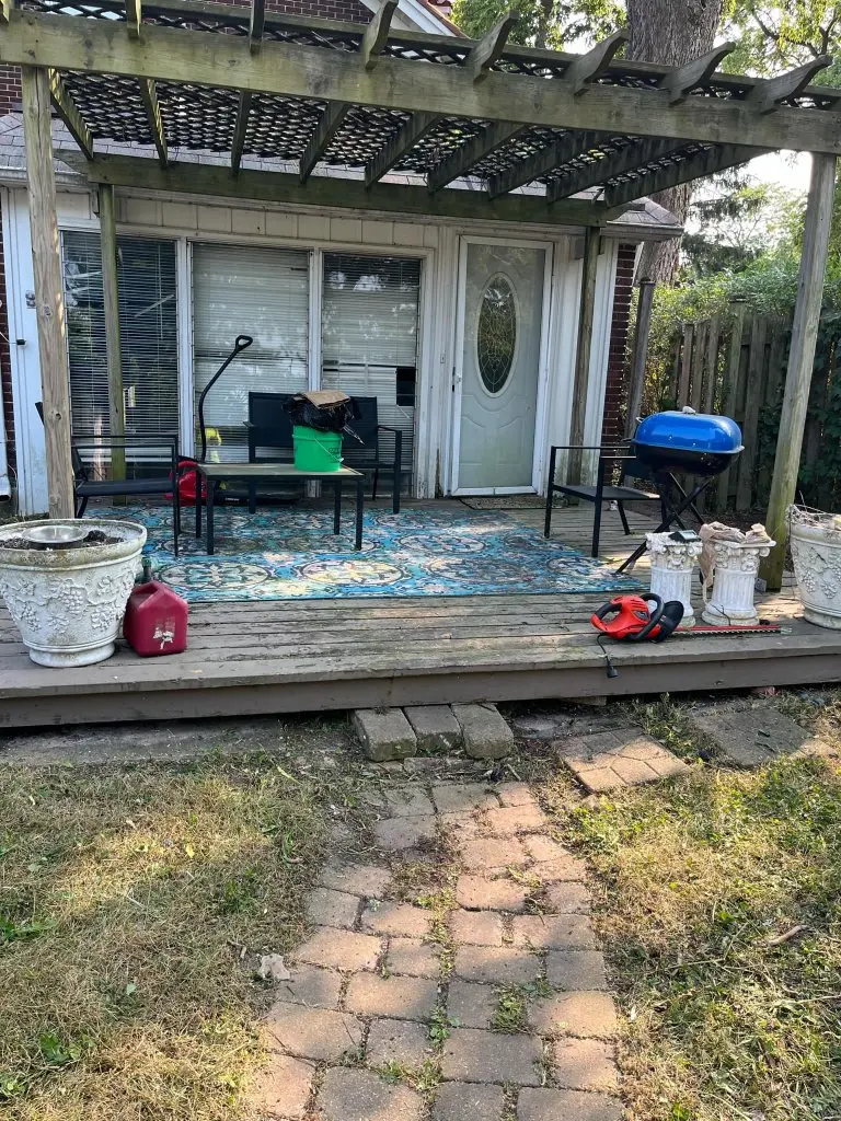 Deck & Pergola Area — after